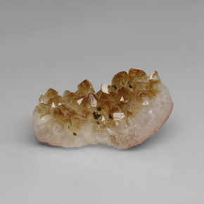 Géode de citrine jaune naturelle forme fantaisie, 57,68 ct, opaque