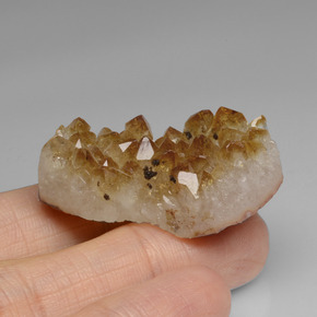 Géode de citrine jaune naturelle forme fantaisie, 57,68 ct, opaque