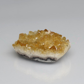 Géode de Citrine Jaune doré naturelle Forme fantaisie, 42.48 ct, Opaque