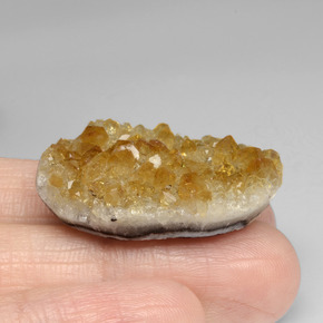 Géode de Citrine Jaune doré naturelle Forme fantaisie, 42.48 ct, Opaque