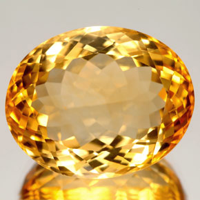 Citrine jaune naturelle coupe ovale, 28,14 ct, VVS