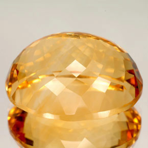 Citrine jaune naturelle coupe ovale, 28,14 ct, VVS