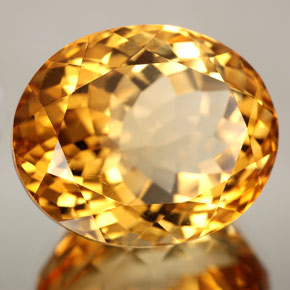 Citrine orange naturelle coupe ovale, 27,06 ct, VVS