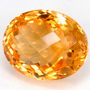 Citrine jaune naturelle coupe ovale, 22,90 ct, VVS