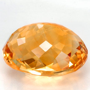 Citrine jaune naturelle coupe ovale, 22,90 ct, VVS