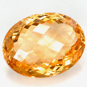 Citrine jaune naturelle coupe ovale, 26,61 ct, VVS