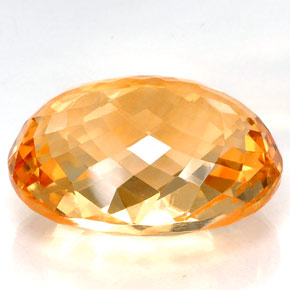Citrine jaune naturelle coupe ovale, 26,61 ct, VVS