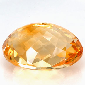 Citrine jaune naturelle coupe ovale, 25,65 ct, VVS