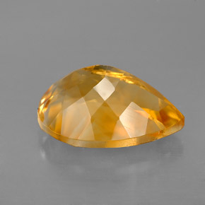 Citrine jaune naturelle en forme de poire, 5,19 ct, VVS
