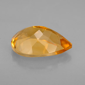 Citrine jaune naturelle en forme de poire, 4,84 ct, VVS-VS
