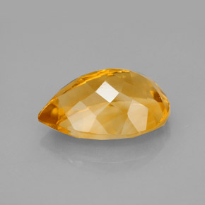 Citrine jaune naturelle en forme de poire, 5,09 ct, VVS