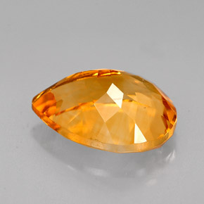 Citrine jaune naturelle en forme de poire, 5,08 ct, VVS