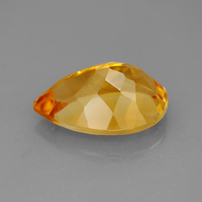 Citrine jaune naturelle en forme de poire, 4,91 ct, VVS-VS
