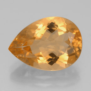 Citrine jaune naturelle en forme de poire, 4,63 ct, VVS-VS