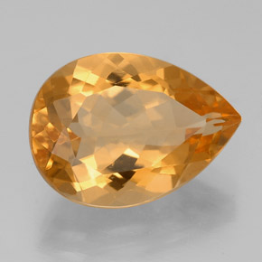 Citrine jaune naturelle en forme de poire, 4,63 ct, VVS-VS