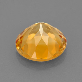 Citrine jaune naturelle coupe roude, 2,20 ct, VVS