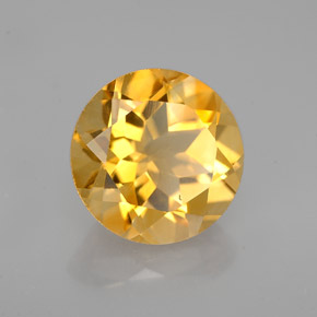 Citrine jaune naturelle coupe roude, 2,40 ct, VVS