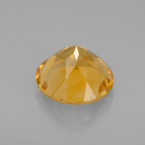 Citrine jaune naturelle coupe roude, 2,40 ct, VVS