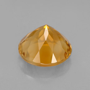 Citrine jaune naturelle coupe roude, 2,38 ct, VVS-VS