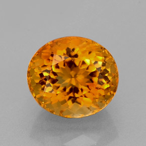 Citrine orange naturelle coupe ovale, 1,33 ct, VVS-VS