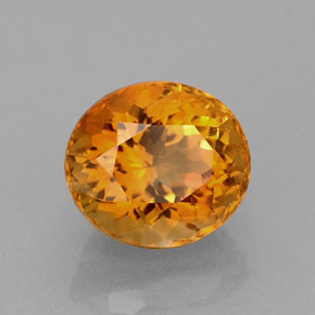 Citrine orange naturelle coupe ovale, 1,33 ct, VVS-VS