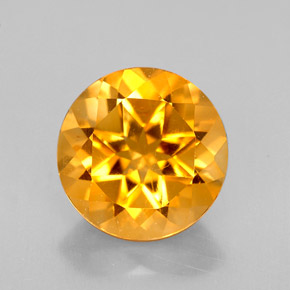 Citrine jaune naturelle coupe roude, 2,30 ct, VVS-VS
