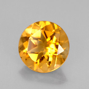 Citrine jaune naturelle coupe roude, 2,30 ct, VVS-VS