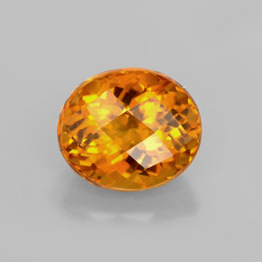 Citrine orange naturelle coupe ovale, 2,06 ct, VVS-VS