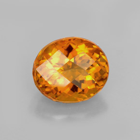 Citrine orange naturelle coupe ovale, 2,06 ct, VVS-VS