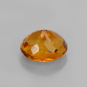 Citrine orange naturelle coupe ovale, 2,06 ct, VVS-VS