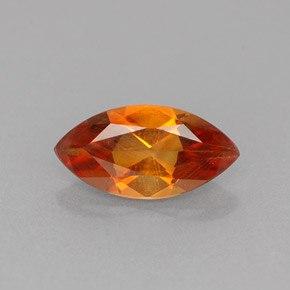 Citrine orange naturelle marquise, 0,88 ct, VVS-VS