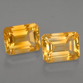 Achetez naturel ct jaune citrine gems, taille émeraude, en provenance brésil chez gemselect. en stock, livraison internationale!