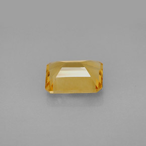 Citrine jaune naturelle taille émeraude, 2,09 ct, VVS