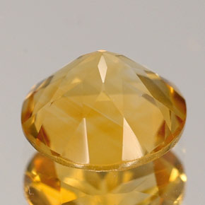 Citrine jaune naturelle coupe roude, 1,65 ct, VVS
