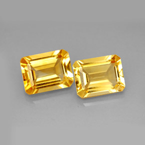 Achetez naturel ct jaune citrine gems, taille émeraude, en provenance brésil chez gemselect. en stock, livraison internationale!