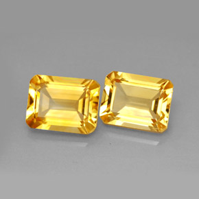 Achetez naturel ct jaune citrine gems, taille émeraude, en provenance brésil chez gemselect. en stock, livraison internationale!