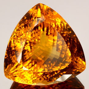 Citrine jaune naturelle trillion, 135,62 ct, IF