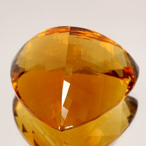 Citrine jaune naturelle trillion, 135,62 ct, IF