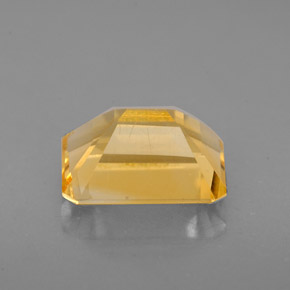 Citrine jaune naturelle taille émeraude, 1,95 ct, VS
