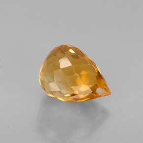 Citrine jaune naturelle briolette, 1,96 ct, VVS-VS