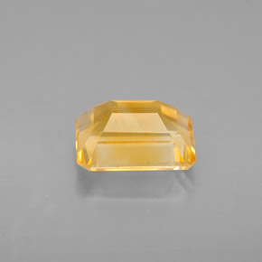 Citrine jaune naturelle taille émeraude, 2,22 ct, VVS-VS