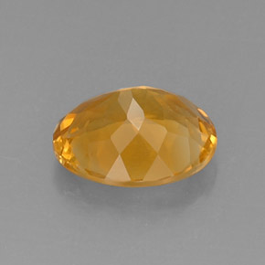Citrine jaune naturelle coupe ovale, 3,95 ct, VVS