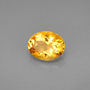 Citrine jaune naturelle coupe ovale, 1,80 ct, VVS