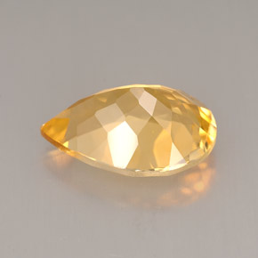 Citrine orange naturelle en forme de poire, 4,53 ct, VVS