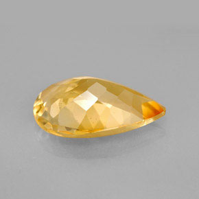 Citrine jaune naturelle en forme de poire, 4,37 ct, VVS