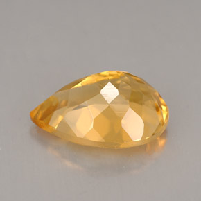 Citrine jaune naturelle en forme de poire, 3,75 ct, VVS-VS