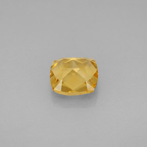 Citrine jaune naturelle coupe coussin, 1,41 ct, VVS-VS
