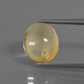 Citrine or naturelle coupe ovale, 3,42 ct, transparent