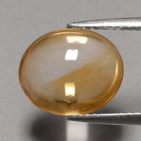 Citrine orange naturelle coupe ovale, 3,54 ct, transparent