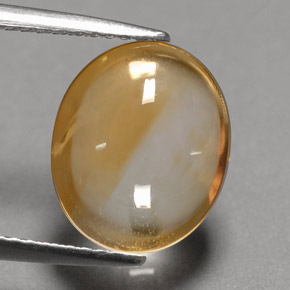Citrine orange naturelle coupe ovale, 3,54 ct, transparent